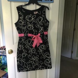 🌻Black And pink floral dress 🌻